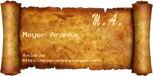 Meyer Aranka névjegykártya